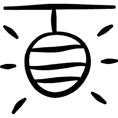 Ceiling Lamp Disco Ball Icon from Freehand Set