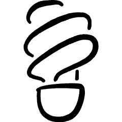 Light Bulb Eco Icon from Freehand Set