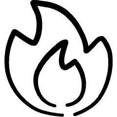 Match Fire Icon from Freehand Set