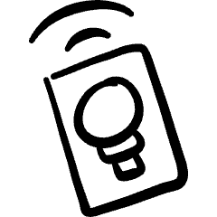 Smart Light Smartphone Icon from Freehand Set