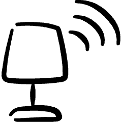 Smart Lighting Wireless Control Lamp Iot Icon from Freehand Set