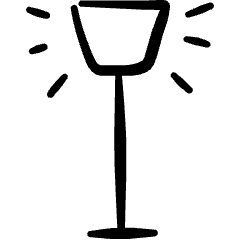 Standing Lamp Icon from Freehand Set