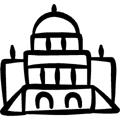 Landmark Building Capitalhill Dc United State America Icon from Freehand Set