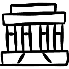 Landmark Building Lincorn Memorial Dc United State America Icon from Freehand Set