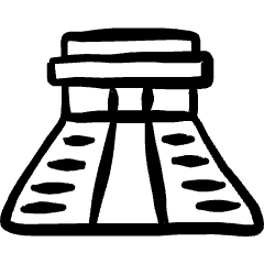 Landmark Mesoamerican Pyramid 1 Icon from Freehand Set