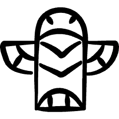 Landmark Totem Pole Icon from Freehand Set