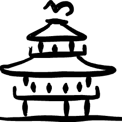 Landmark Asia Castle 2 Icon from Freehand Set