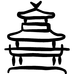 Landmark Asia Castle 3 Icon from Freehand Set