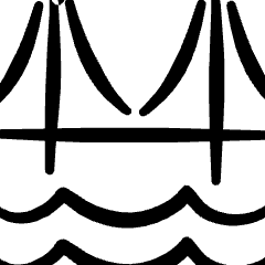 Bridge Golden Gate Icon from Freehand Set