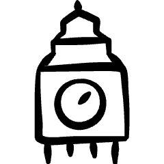 Landmark Bigbane London England Icon from Freehand Set