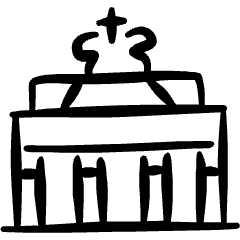 Landmark Building Brandenberg Gate Berlin Germany Icon from Freehand Set