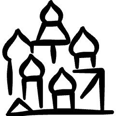 Landmark Saint Basil's Cathderal Icon from Freehand Set