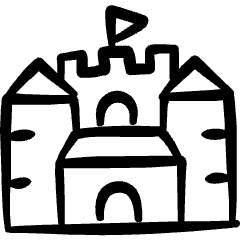 Historical Building Castle Icon from Freehand Set