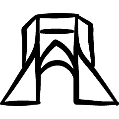 Landmark Azadi Tower Iran Icon from Freehand Set