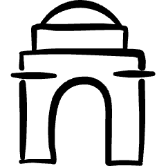 Landmark Gate India Icon from Freehand Set