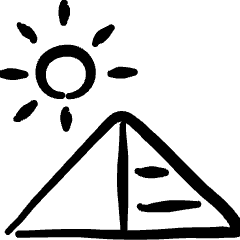 Landmark Pyramid Icon from Freehand Set