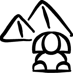 Landmark Pyramid Sphinx Icon from Freehand Set