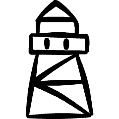 Various Building Lighthouse Icon from Freehand Set
