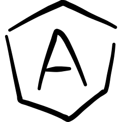 Front End Developer Tool Angular Icon from Freehand Set