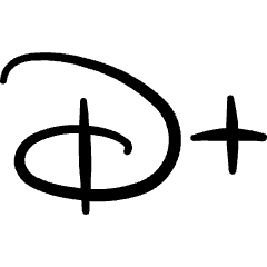 Streaming Platform Disney Plus Icon from Freehand Set