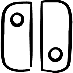 Video Games Nintendo Switch Icon from Freehand Set