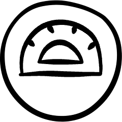 Web Application Tool Protractor Icon from Freehand Set