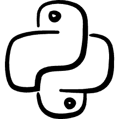 Web Application Tool Python Icon from Freehand Set