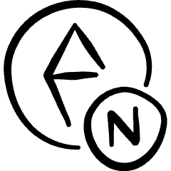 Compass North Icon from Freehand Set