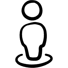 Location User Icon from Freehand Set