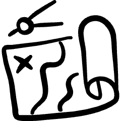 Maps Mark Target Icon from Freehand Set