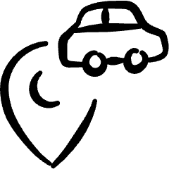 Style One Pin Car Icon from Freehand Set