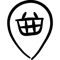 Style Three Pin Basket Icon from Freehand Set