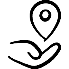 Share Location Hand Icon from Freehand Set