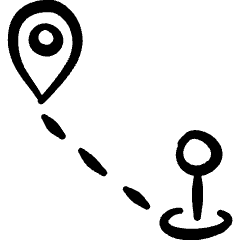 Trip Pin Destination Icon from Freehand Set