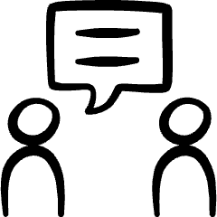 Conversation Chat Bubble Icon from Freehand Set