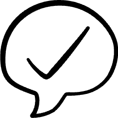 Messages Bubble Check Icon from Freehand Set