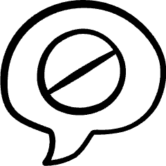 Messages Bubble Disable Icon from Freehand Set