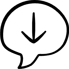 Messages Bubble Download Icon from Freehand Set