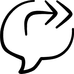 Messages Bubble Forward All Icon from Freehand Set