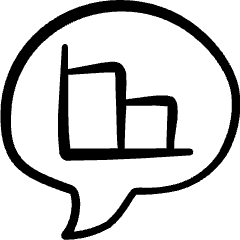 Messages Bubble Graph Icon from Freehand Set