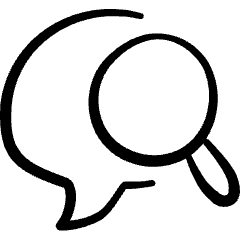 Messages Bubble Search Icon from Freehand Set