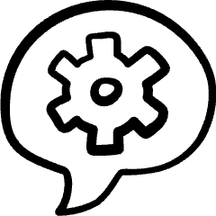 Messages Bubble Settings Icon from Freehand Set