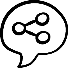 Messages Bubble Share Icon from Freehand Set