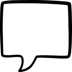 Messages Bubble Square Icon from Freehand Set