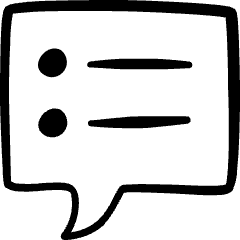 Messages Bubble Square Menu Icon from Freehand Set