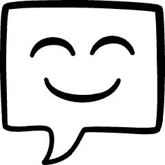 Messages Bubble Square Smile Icon from Freehand Set