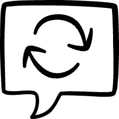 Messages Bubble Square Sync Icon from Freehand Set