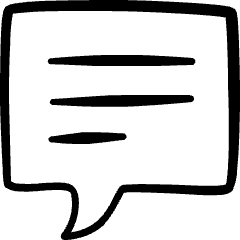 Messages Bubble Square Text Icon from Freehand Set
