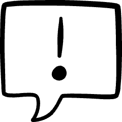 Messages Bubble Square Warning Icon from Freehand Set