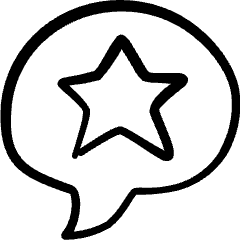 Messages Bubble Star Icon from Freehand Set